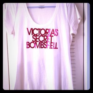 Victoria Secret Bombshell White Shirt Sz L